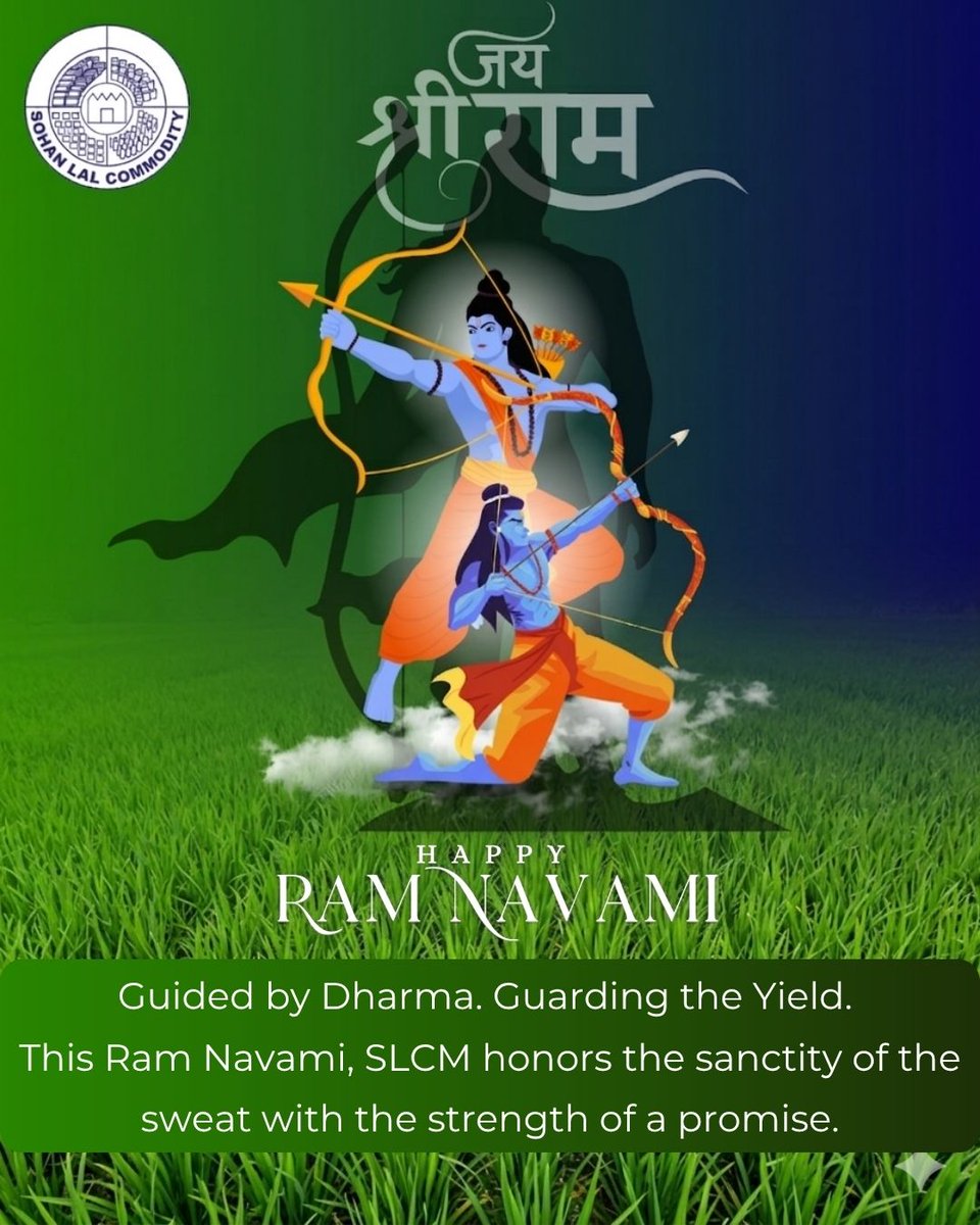SLCM_Group's tweet photo. Preserving every harvest with integrity. 🌾
This Ram Navami, SLCM stands for protecting farmers’ hard-earned yield with dignity &amp; precision.
#SLCM #RamNavami2026 #HarvestGuardians https://t.co/I6rlJBBuk0
