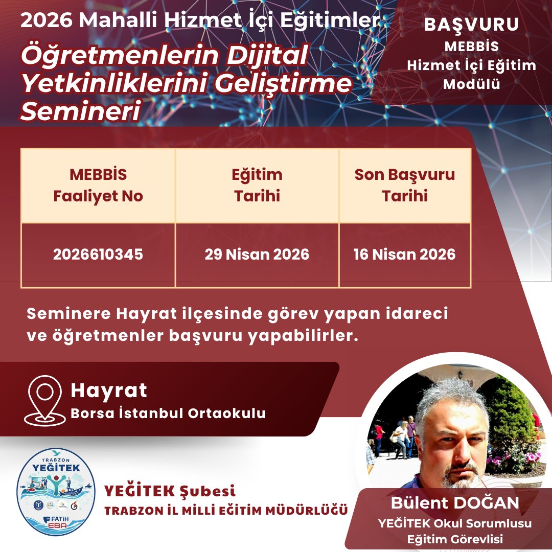 Trabzon MEM YEĞİTEK Şubesi tweet media