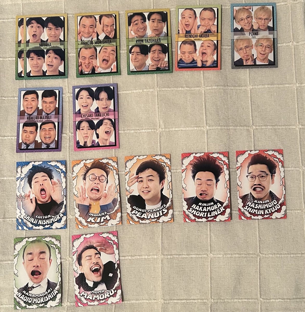 p___6002's tweet photo. 【交換・譲渡】よしもとコレカ 5弾 6弾 5th 6th

譲）画像参照

求）9番街/ケビンス or 100円+送料

異種・弾違い・比率違い⭕️
都内手渡し＞郵送

お気軽にお声掛けください🙂‍↕️ https://t.co/MPXNsLhNWi