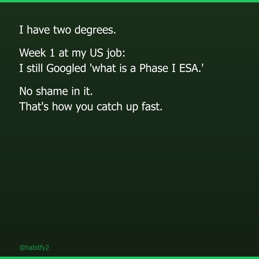 habitfy2's tweet photo. What immigration teaches you that no MBA does: your credentials mean nothing until you prove them again. #immigrant #firstgen #career https://t.co/HFkDVhgCx3