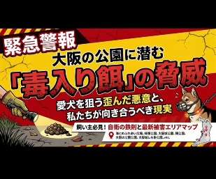 【拡散希望】大阪府内の公園で、愛犬の命を奪う「毒入り餌」の被害が相次いでいます。
@allforwan_shop_officialのInstagram動画をチェック instagram.com/reel/DV8ixlXE3…