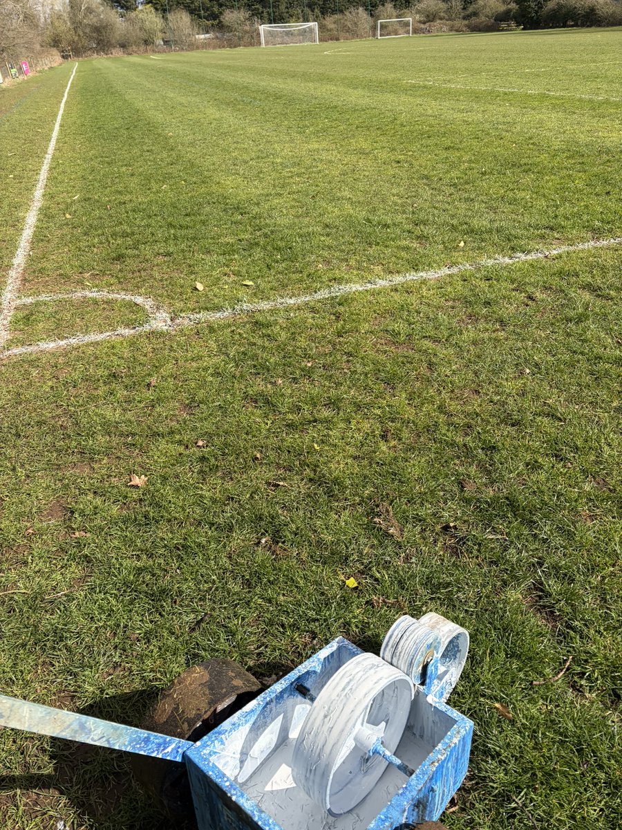 ShaunSoloman's tweet photo. Day 4 of #groundsweek rainy start to the day so carried out some maintenance under cover on @SISISMachinery quadraplay and @GroundsmanInd aerator. Sun came out so marked out @BTFC_Youth_FC pitch for another 3 games on it this weekend. @wearetheGMA @SuffolkFA #volunteer #turfy https://t.co/HQG5P2RO9Z