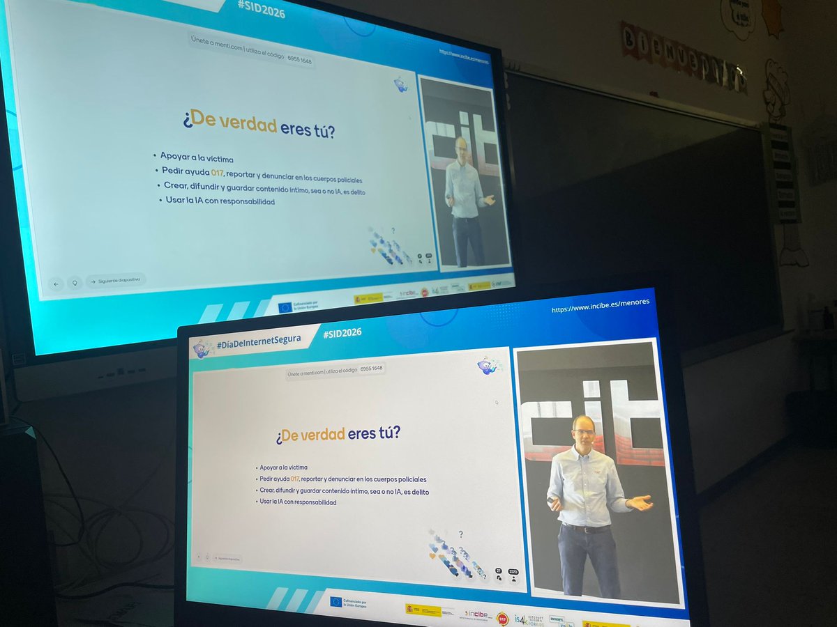 CMIGUELHERNNDE1's tweet photo. 6° de Primaria: Hemos participado en el evento de Incibe: Día de Internet Segura 2026. Ha sido muy interesante. 
@educacyl @ampa_sta @cfiesalamanca https://t.co/CVGQdNd7je