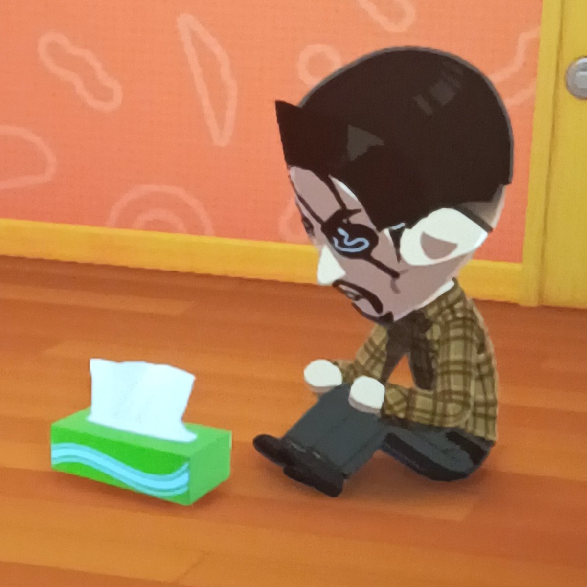 またティッシュ見てる