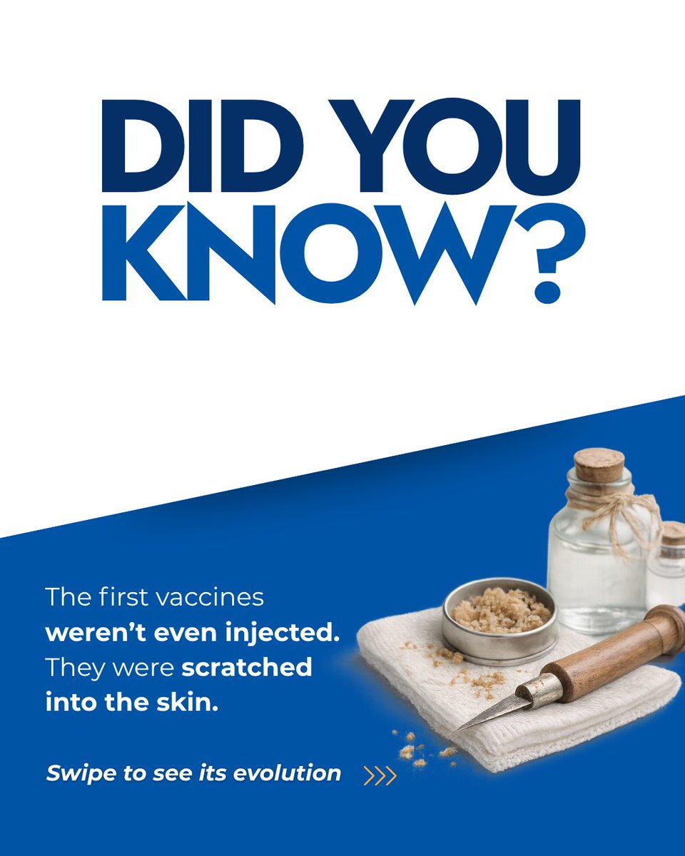MedDeviceDepot's tweet photo. From scratches to syringes to breakthrough technology; immunization has come a long way.​
​
What started as a simple method has evolved into one of the most powerful tools in modern medicine, saving millions of lives every year. https://t.co/hodVKs4LAl