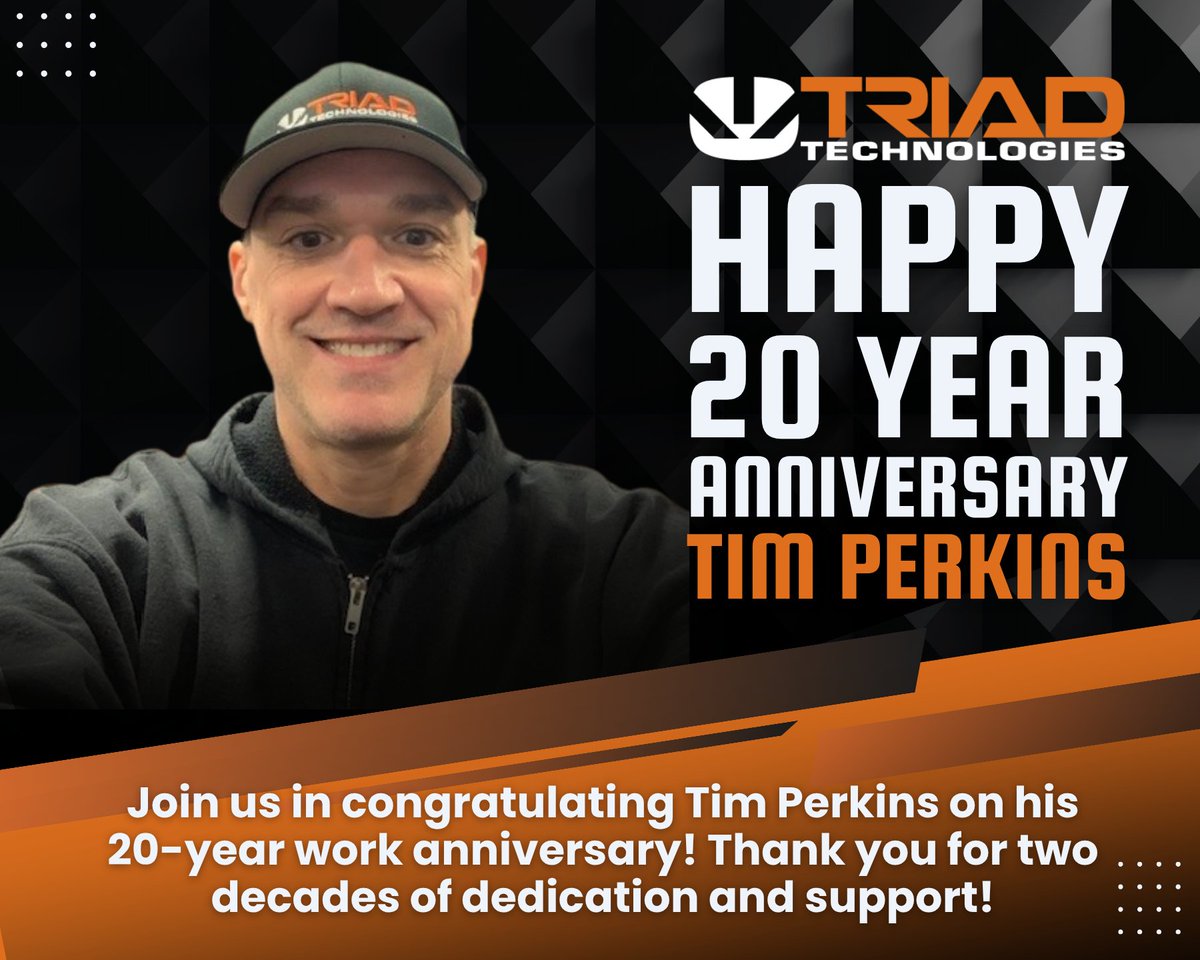 Congratulations to our Canton ParkerStore Manager, Tim Perkins, on 20 years with Triad! Thank you for your dedication and leadership – we’re lucky to have you on the team!

#WorkAnniversary #EmployeeSpotlight #ThankYou