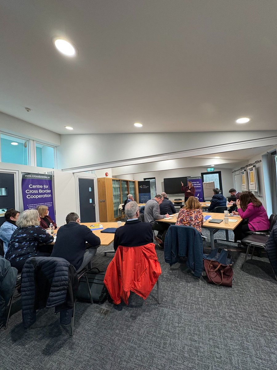 CCBSCrossBorder's tweet photo. Road #fuel costs, Change Maker & #SharedIsland #funding, succession planning and the importance of #policy for community & voluntary organisations were discussed at Tuesday's cross-border networking meeting.
Get involved in the cross-border debate, email projects@crossborder.ie https://t.co/47im9KHgOs