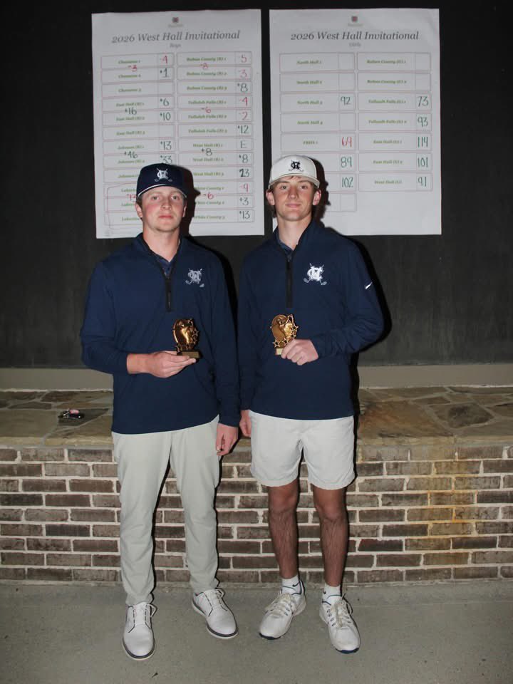 WCwarriorAD's tweet photo. Congratulations to Owen Rogers and Ridge Ellis as they shot a 9 under par round yesterday at the West Hall Invitational to bring home the low medalist and helping the team finish tied for 3rd overall.

@whitecounty_hs https://t.co/AkwyTK2Ge6