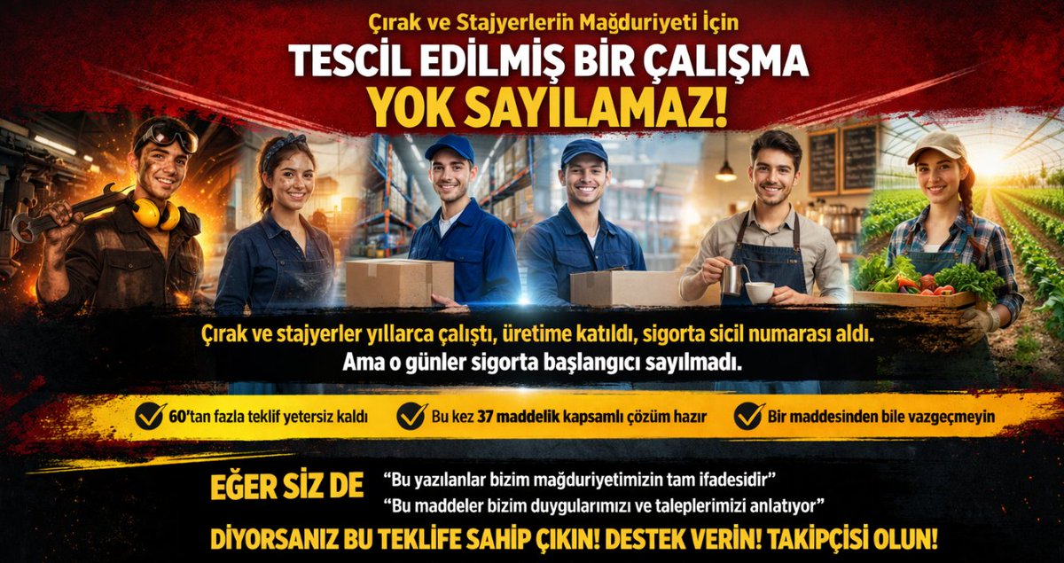 Çırak ve stajyer için sigorta başlangıcı adaleti.

Çırak ve stajyerlerin mağduriyetine ilişkin hazırladığımız 37 maddelik kapsamlı kanun teklifi çalışmasını tamamlayarak kamuoyu ile paylaştım.

Bu çalışma yalnızca bir metin değildir.
Bu çalışma, yıllardır ifade edilemeyen
