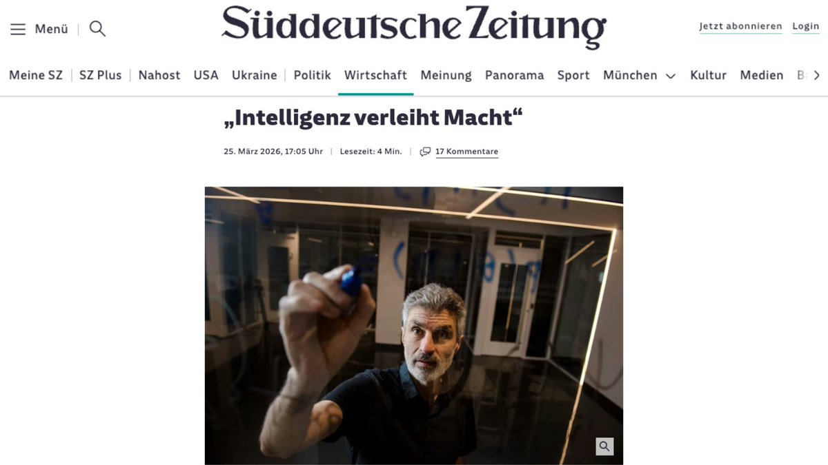 LawZero_'s tweet photo. "Intelligence gives power." 💡 Jannis Brühl of @SZ traces the career of our Scientific Director Yoshua Bengio, and explains how our flagship Scientist AI project represents a completely new approach to developing trustworthy, safe and highly-capable AI. 🇩🇪https://t.co/2hkHJi0DwJ https://t.co/GoKPWKtYq6