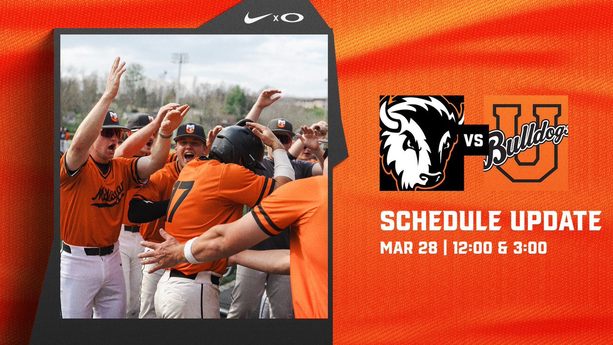 BuffsBB's tweet image. Due to expected weather conditions tomorrow, our Non-Conference matchup with Union Commonwealth has been cancelled. 

We will now play a DH on Saturday at Anglin Field, with Game 1 beginning at 12PM. 

#GoBuffs #SandPaper