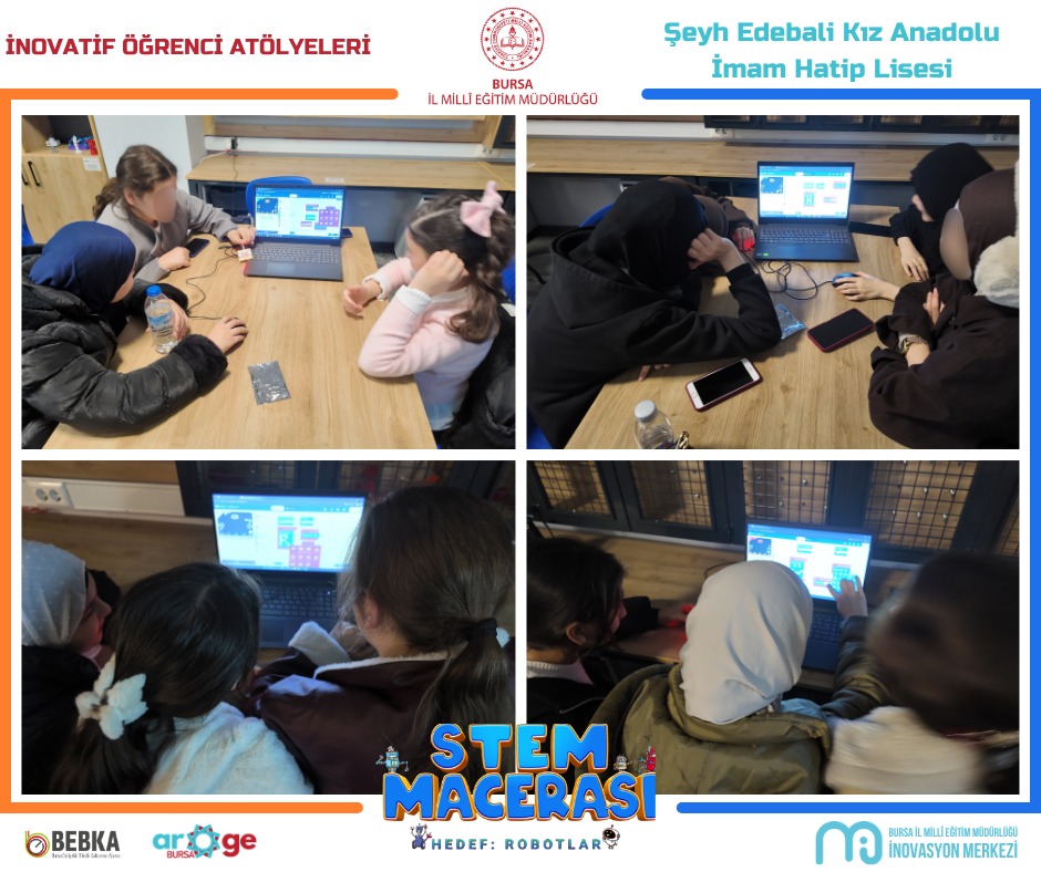bursa_inovasyon's tweet photo. Öğrencilerimizin robotik, kodlama ve yapay zekâ temelli etkinliklerle problem çözme yenilikçi düşünme becerilerini geliştirdiği tasarladıkları ürünleri sunarak süreci tamamladığı STEM Macerası – Hedef Robotlar Atölyemizde;
✔️Şeyh Edebali Kız AİHL ortaokul öğrencilerini ağırladık https://t.co/PapslufmrH