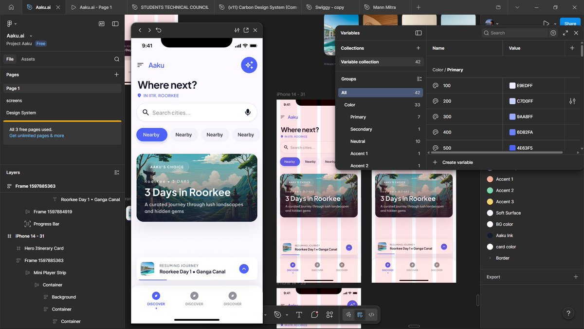 KrxDesgin's tweet photo. Currently working on a UI &amp; design system.

Exploring color variables, layout grids and consistency
to make the experience feel more structured and intuitive.

WIP. https://t.co/6EoboH2RoY