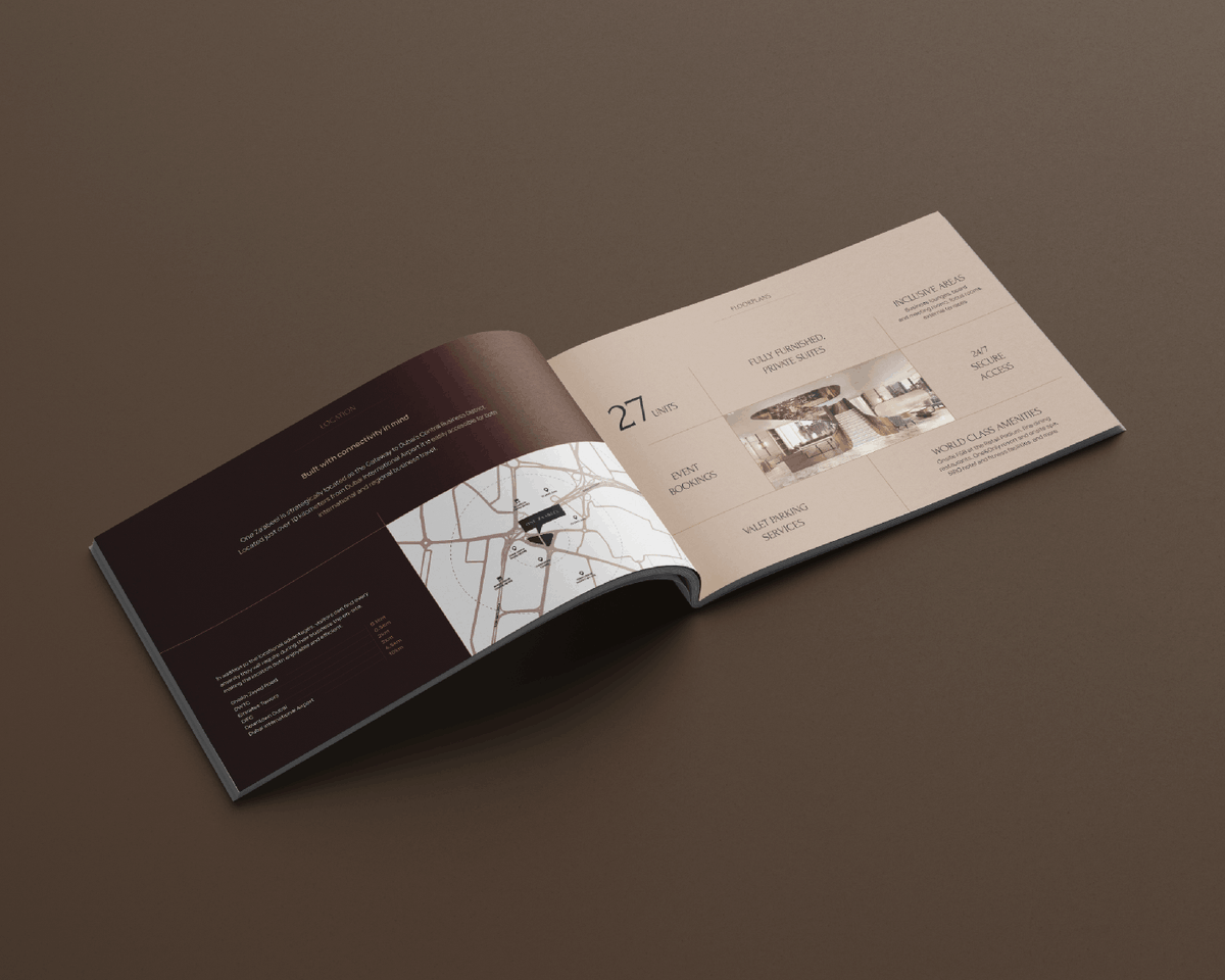 ConsultantsSaba's tweet photo. A closer look at the brochure crafted by Saba Consultants for One Offices by The Executive Centre, reflecting the sophistication and vision behind the space. https://t.co/9UqaM0WyWU
