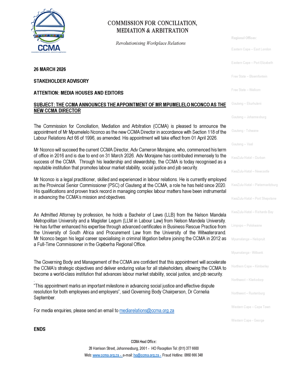 CCMA Official tweet media