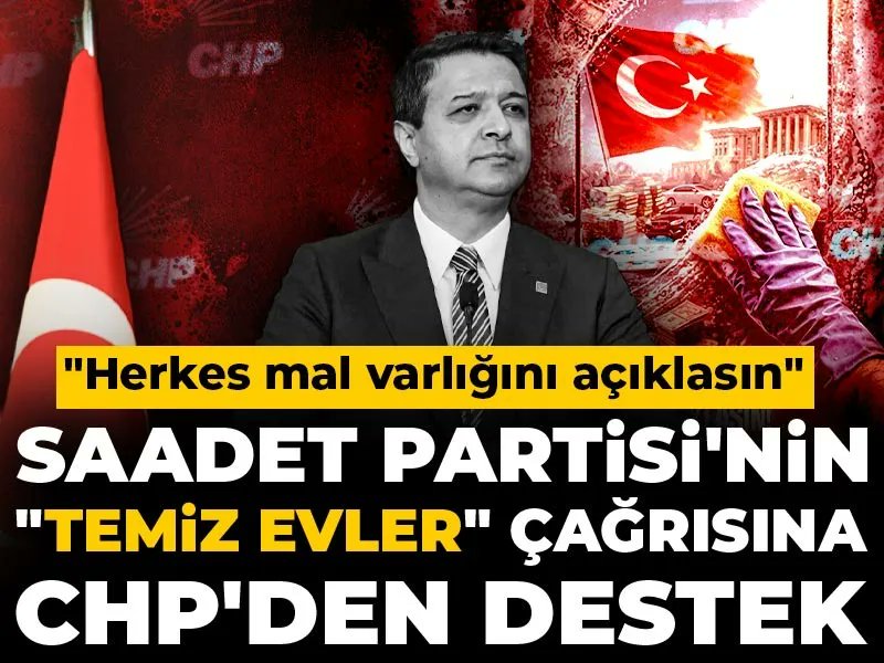 Saadet Partisi'nin "Temiz Evler" çağrısına CHP'den destek! 

"Herkes mal varlığını açıklasın"

halktv.com.tr/gundem/saadet-…