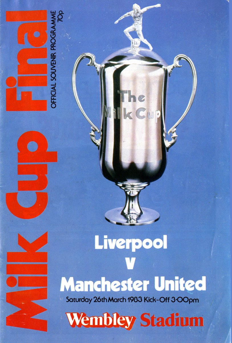 Unitedfans2023's tweet photo. Manchester United played in the Milk Cup (League Cup) final on this day in 1983 although United had to wait until 1992 to win this competition for the 1st time.
#MUFC #MilkCup https://t.co/aOwZ6tGdxa