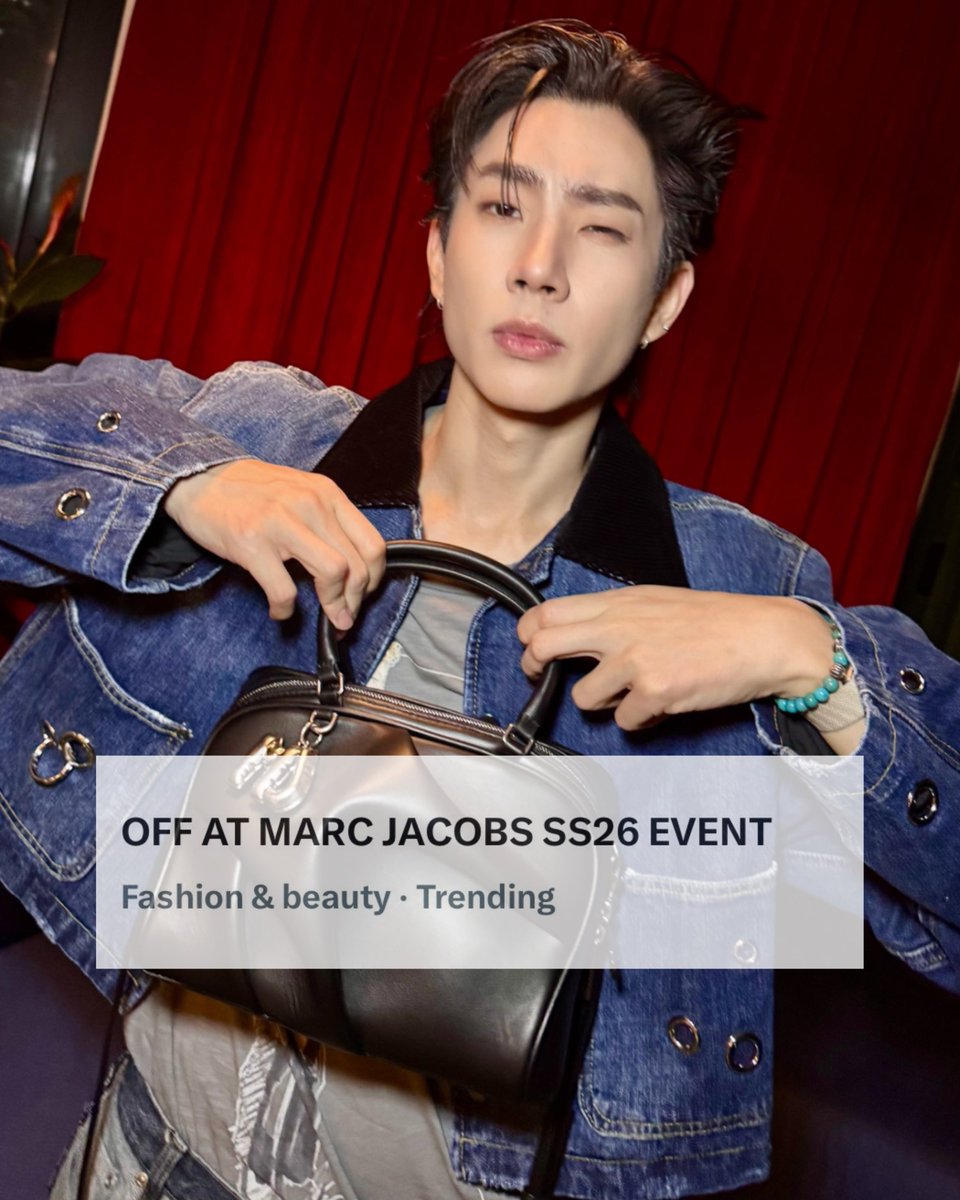 Off Jumpol trending under Fashion &amp; Beauty at the Marc Jacobs SS26 event ✨

Let’s continue trending the tags everyone 🤩

OFF AT MARC JACOBS SS26 EVENT
#MarcJacobsTHxOff #MarcJacobs
#ออฟจุมพล #OffJumpol