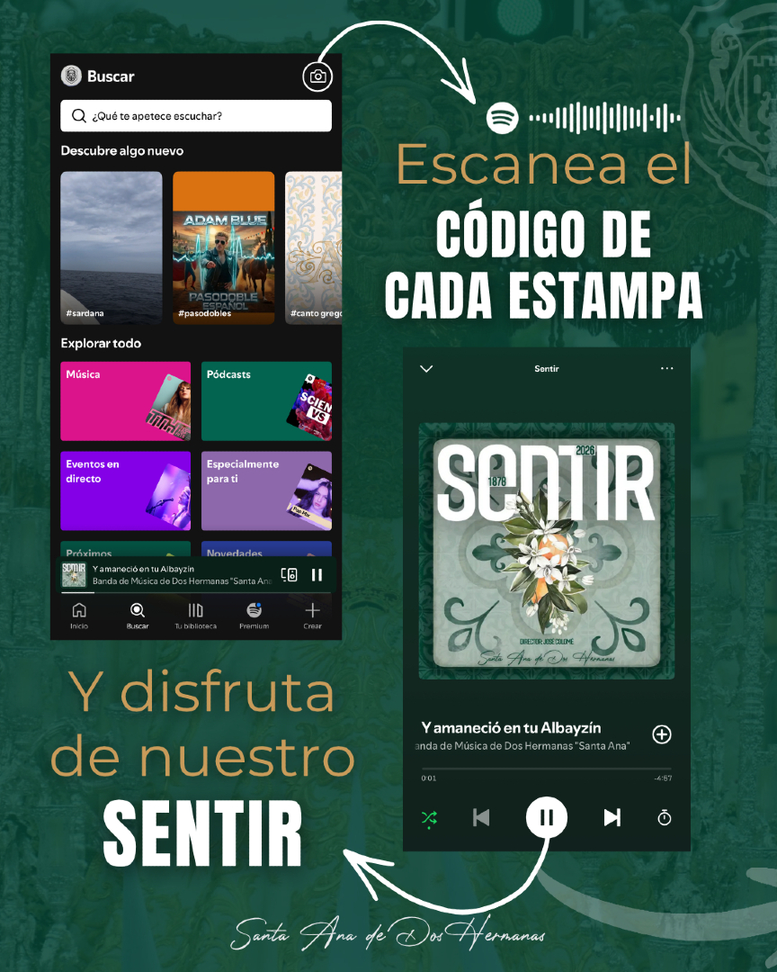 BMSantaAna's tweet image. 💚 Nuestras marchas, ahora también en tus manos

Esta #SSantaSevilla26 damos un paso más con nuestras 𝗲𝘀𝘁𝗮𝗺𝗽𝗮𝘀 interactivas

📲 Escanea el código de cada estampa y llévate contigo nuestro #Sentir.
🎺 Descubre, escucha y siente cada marcha donde quieras.

🤝 Y además,