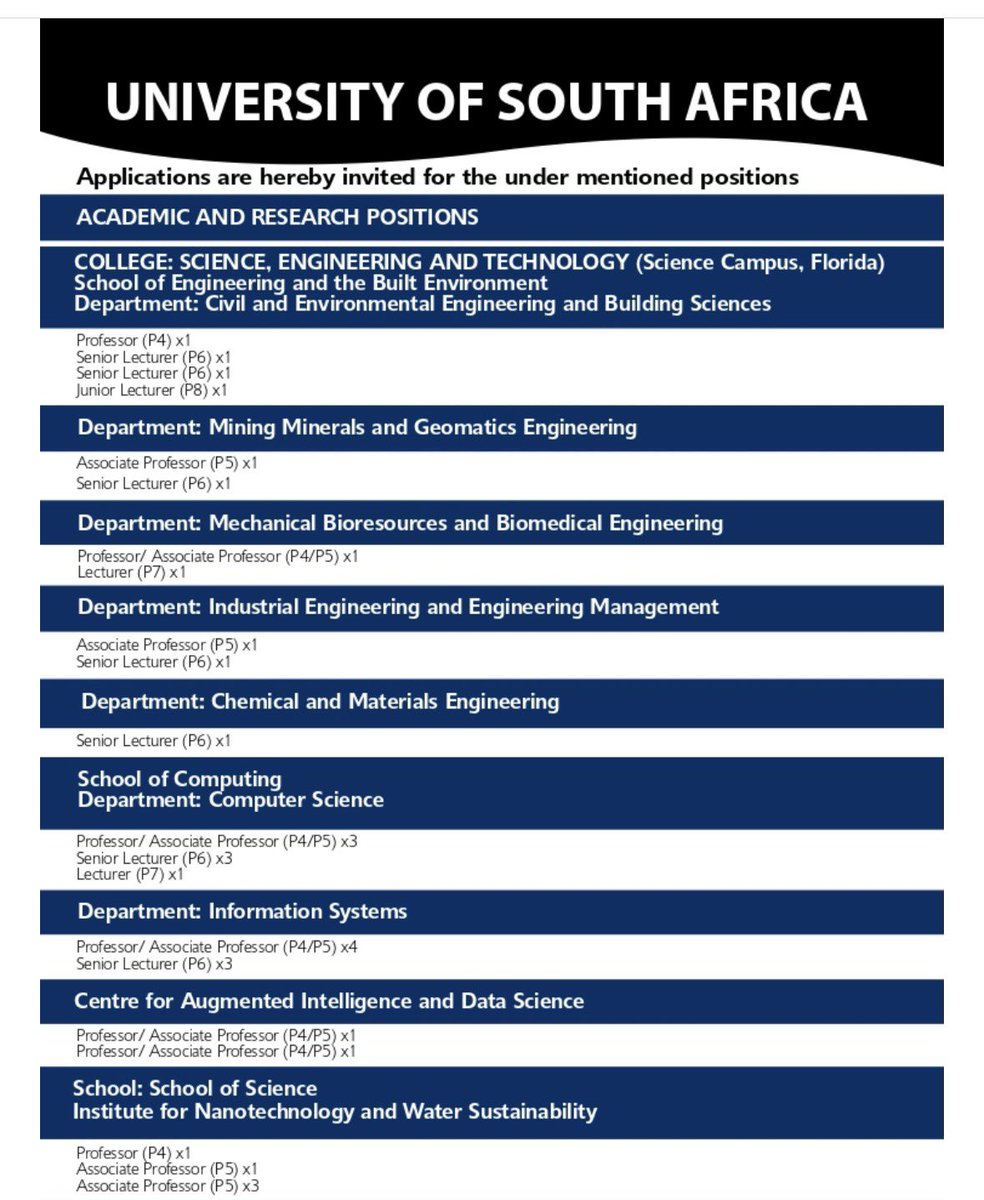 Unisa College of Science,Engineering&Technology tweet media