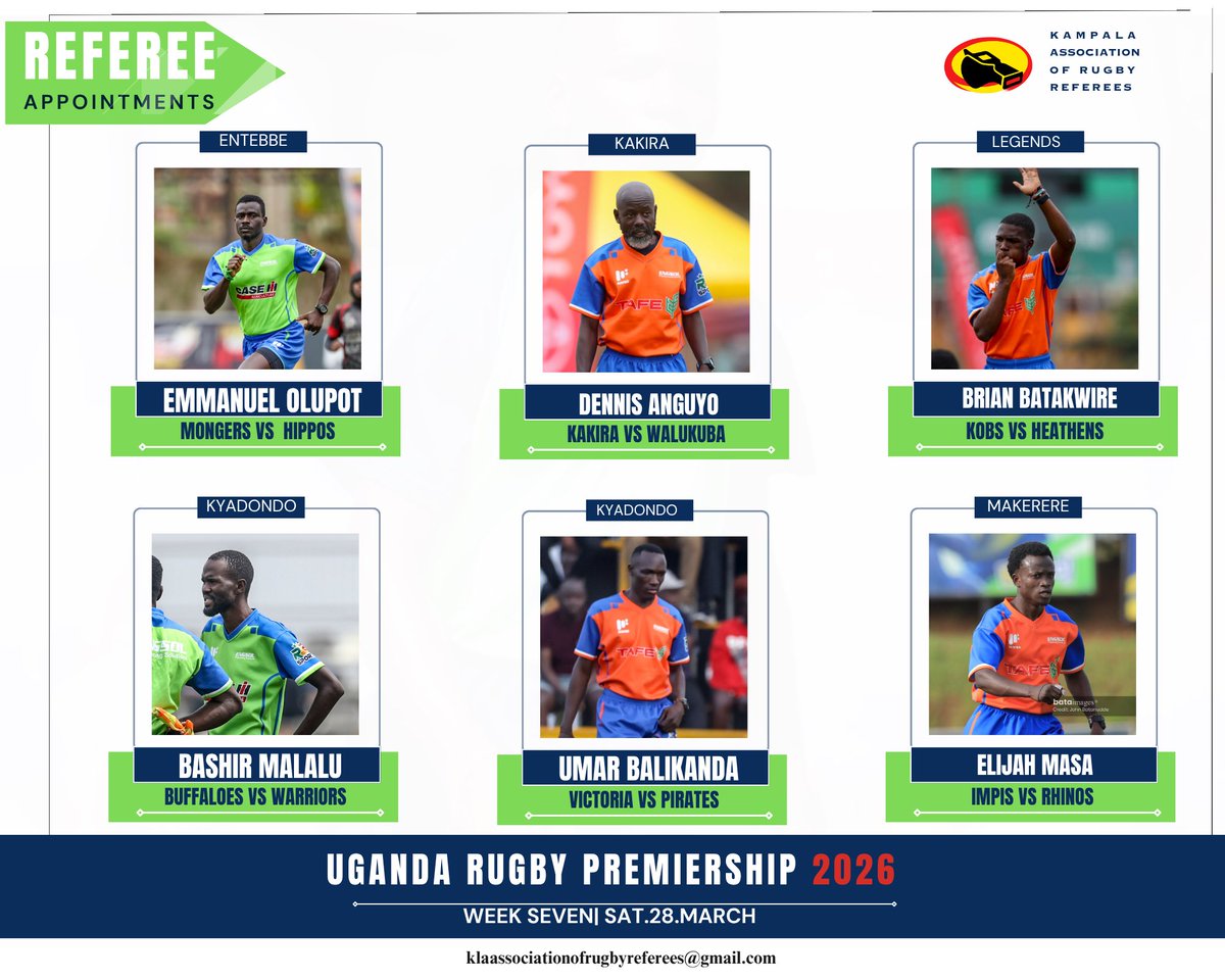 Kampala Association of Rugby Referees tweet media