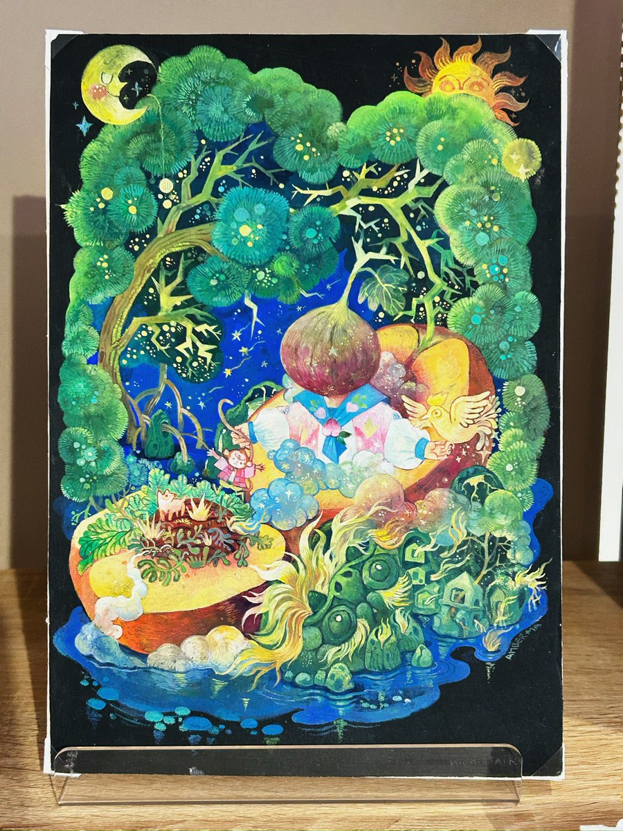 ［明日から後半］
日本の民話をアンバーさんオリジナルキャラ「イチジク少年」の世界で描く「桃太郎」
見事な仕上がり！

Amber Ma「いちじく少年　箱庭の無限」
2026.3.27金／28土／29日
12：00〜19：00
@amberwonderland
