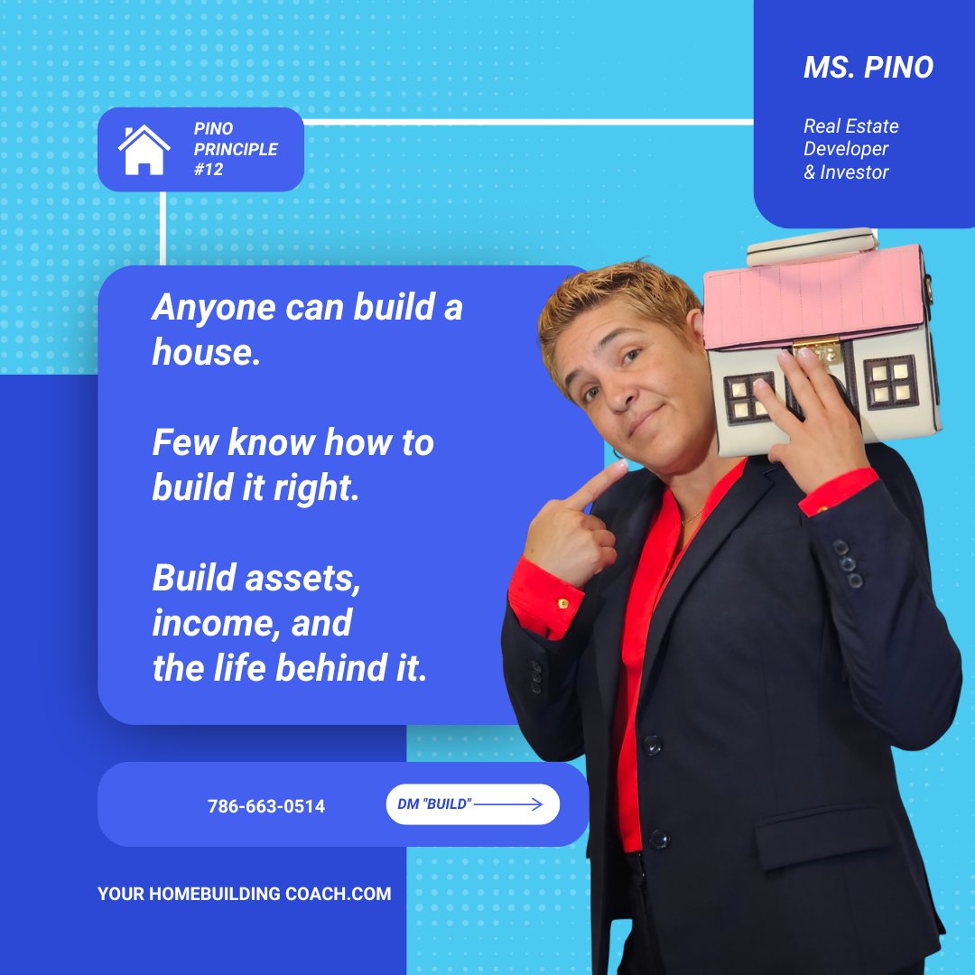 mspinolive's tweet photo. 🌲 PINO Principle #12 🌲

Anyone can build a house.
Few know how to build it right.
Build assets, income, and the life behind it.

#PINOPrinciples 
#HomeBuilding 
#RealEstateStrategy 
#MsPinoViamarHomes https://t.co/5ntH3ApTF9