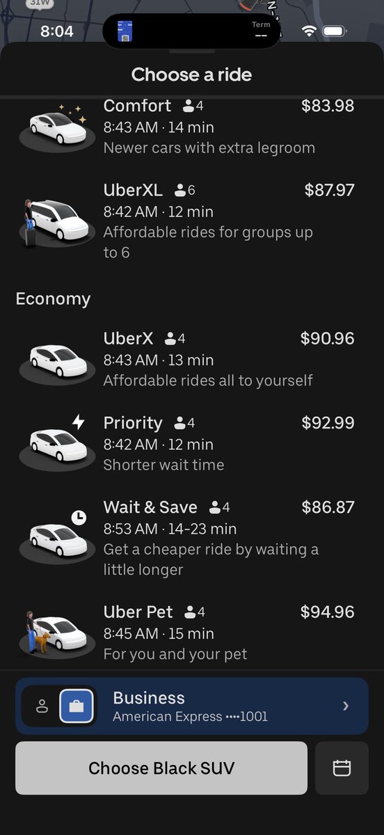 This was a $20 ride 1 year ago. A $40 ride 6 months ago. The price gouging <a href="/Uber/">Uber</a> had been doing in Nashville recently leading up to <a href="/Waymo/">Waymo</a> rolling out is desperate.