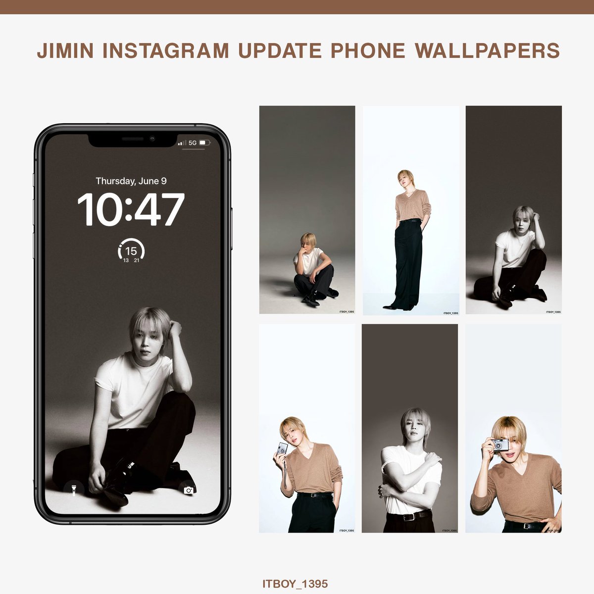 ITBOY_1395's tweet photo. 26.03.36 — Jimin Instagram update phone wallpapers 🤎

#지민 https://t.co/4sDkVO9zAW