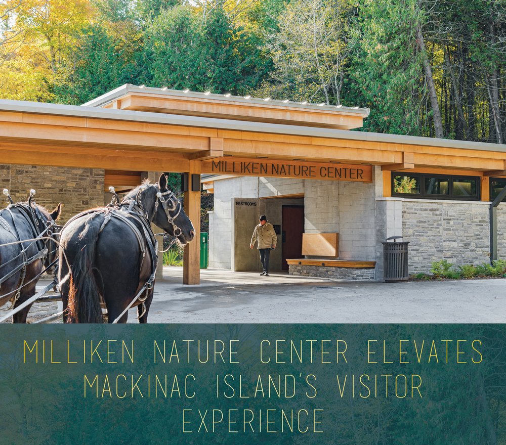 CAMMagazine's tweet photo. The new $7.5 million Milliken Nature Center on Mackinac Island replaces a 50-year-old facility with a modern, fully accessible space designed to educate and inspire.

Learn more about the center here: https://t.co/U30V8NOPwV

#MichiganConstruction #BuildingMichigan #CAMMagazine https://t.co/xdunwZVLAm