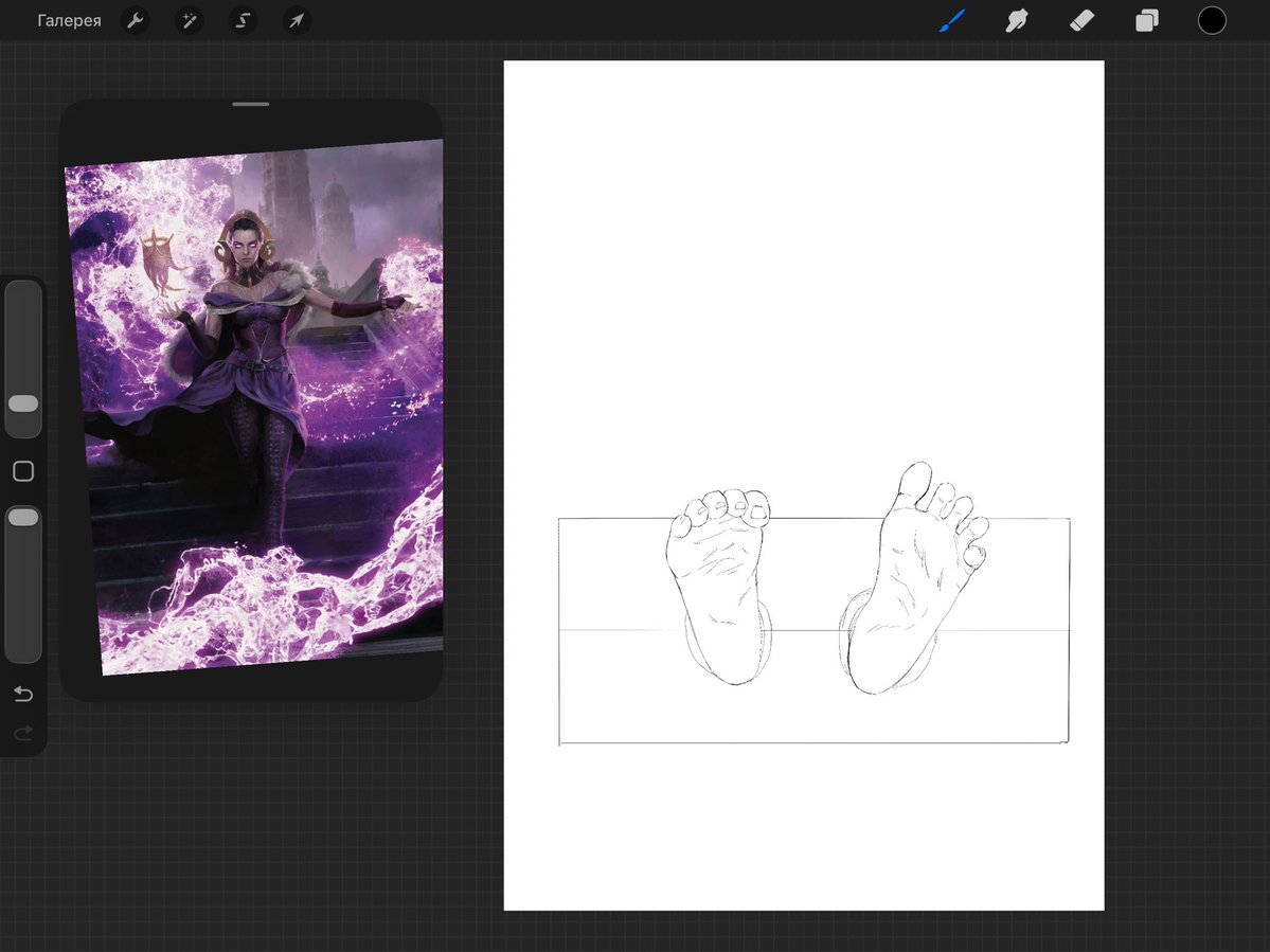 Starting drawing process with the most important thing 💪🏻
#tickling #femalefeet #feettickling #stocks