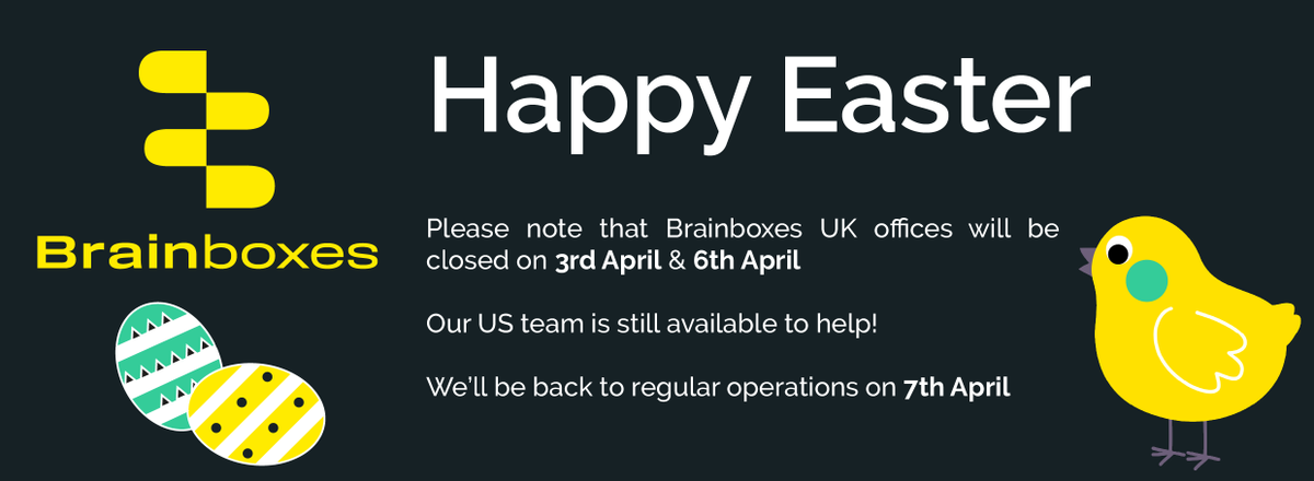 Happy Easter from everyone at Brainboxes 🐣

Please note our UK offices will be closed on the 3rd &amp; 6th April 2026, but we'll be back to our regular operations on the 7th April

Our US team is still available to help! ☎️
brainboxes.com/news/happy-eas…

#HappyEaster #Easter2026