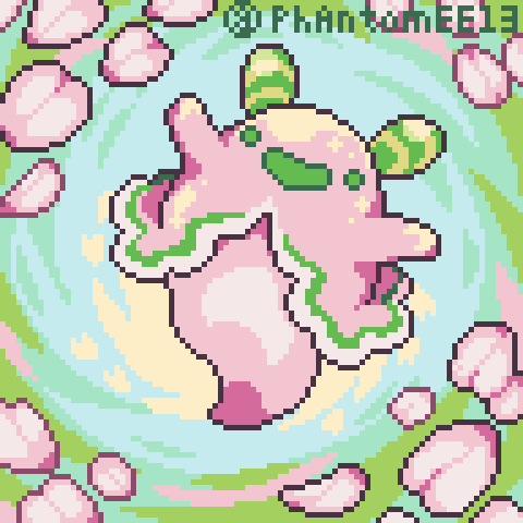 「桜の妖精 #pixelart #ドット絵」|ファントム【休眠状態】のイラスト