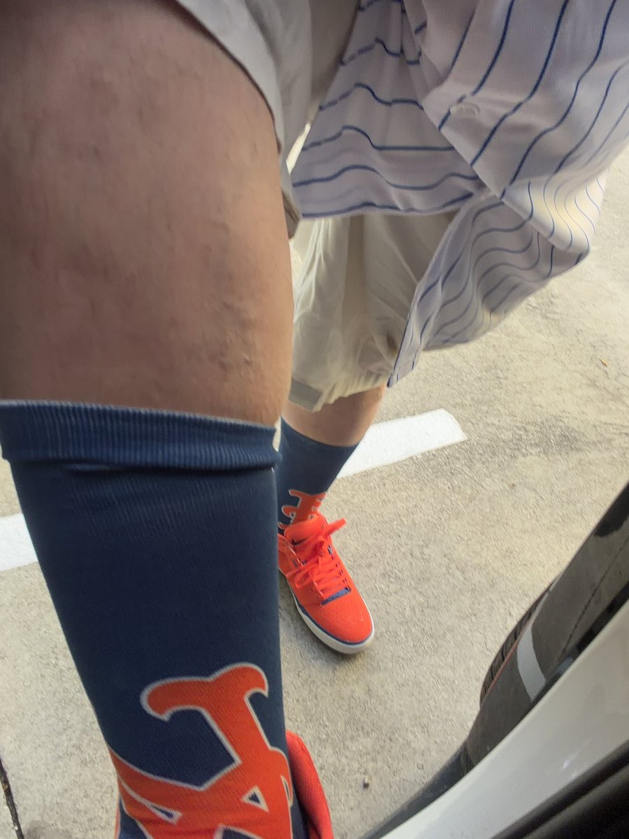 I know it's rude to shout, but IT'S OPENING DAY! I got some new 🧡💙 kicks and even found socks with our "NY" and I'm -pumped-! 
Sorry, gonna shout again... LET'S GO METS 2026!
#mets #openingday #openingday2026 #lgm #lfgm