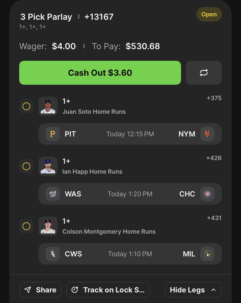 HOMERS⚾️

+13000💰

#Gambling𝕏 #MLBPicks