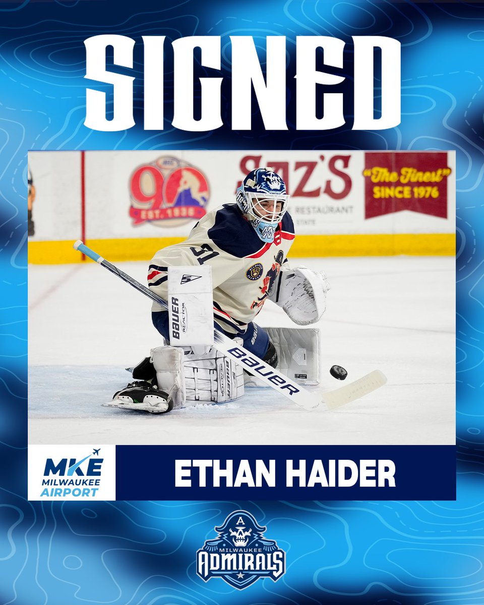 BACK FOR MORE❗

We've re-signed goaltender Ethan Haider to a one-year AHL contract for the 2026-27 season!

📰: bit.ly/4lTQGw1

#MILhockey | <a href="/MitchellAirport/">MKE - Milwaukee Mitchell International Airport</a>