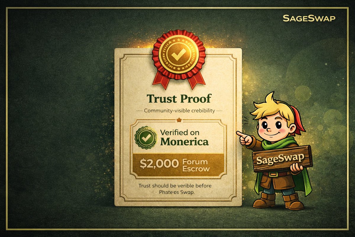 Is SageSwap trusted?

Yes.
• XmrBazaar Sponsor
• Verified on Monerica
• Verified on BitList
• $2,000 Escrow Guarantee on BitcoinTalk
• Millions of dollars in volume

Built to provide a transparent and accountable swap experience in Web3.

#CryptoTrust #BitcoinForum #DeFi