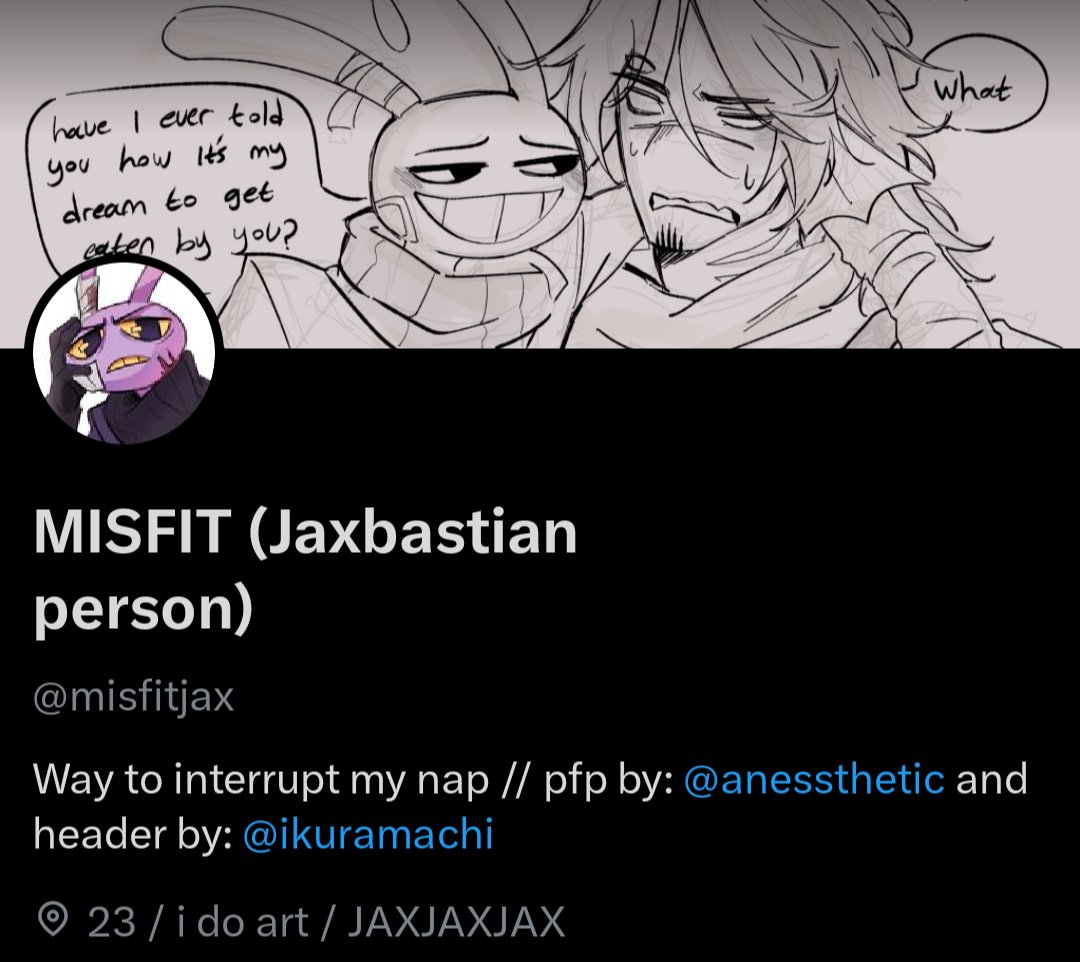 MISFIT (Jaxbastian person) tweet media
