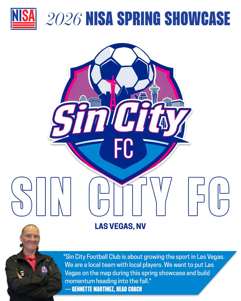 NISALeague's tweet photo. “We want to put Las Vegas on the map during this spring showcase and build momentum heading into the fall.” - Coach Martinez 

Las Vegas is on the map ✅ https://t.co/7cRjT9NuMC
