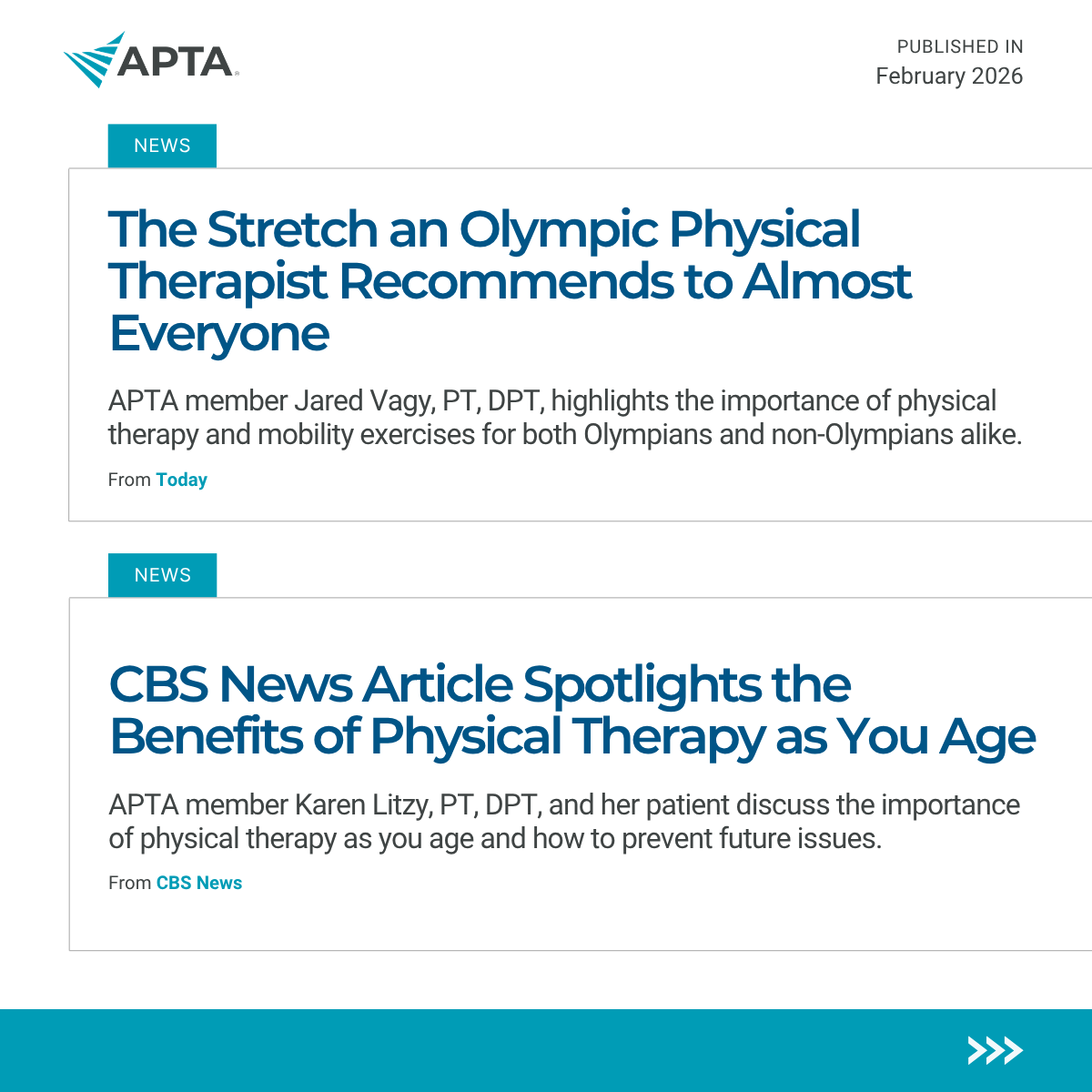 American Physical Therapy Association (APTA) tweet media