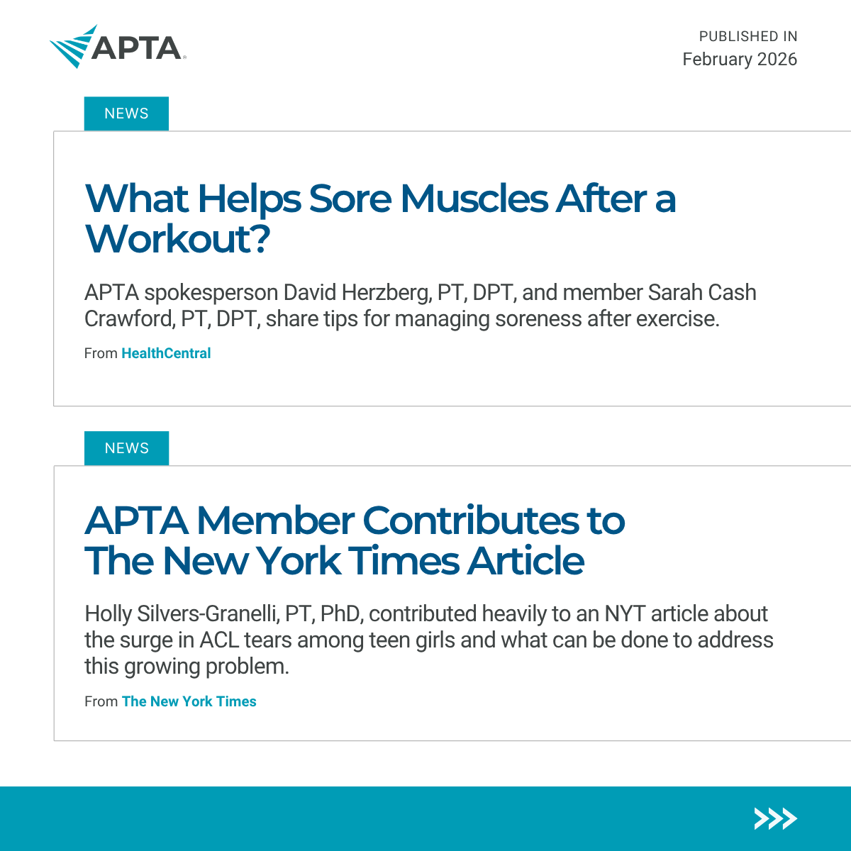 American Physical Therapy Association (APTA) tweet media