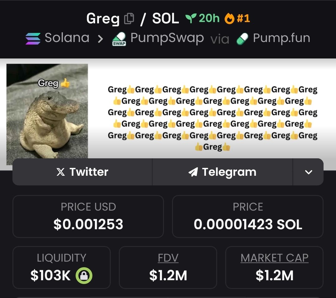 Solid movement and an overnight tease for a new ATH
Moved heavily up into the 1M level well above our early entry of 100k.Still holding.. I think this is a slow cook to a much bigger breakout.

Ca J3HZ1sxS2U8wK9wMuTujdv47PCfah4TzkWoFSEnzpump

dexscreener.com/solana/tZq1j5B…