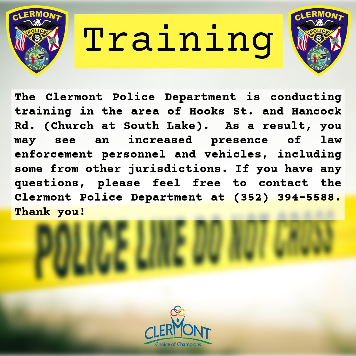 Clermont Police tweet media