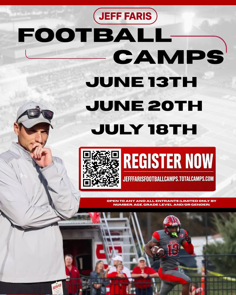Registration for Austin Peay prospect camp is live !!

June 13th,  June 20th,  July 18th 
<a href="/GovsFB/">Austin Peay Football</a> 

jefffarisfootballcamps.totalcamps.com/shop/EVENT
