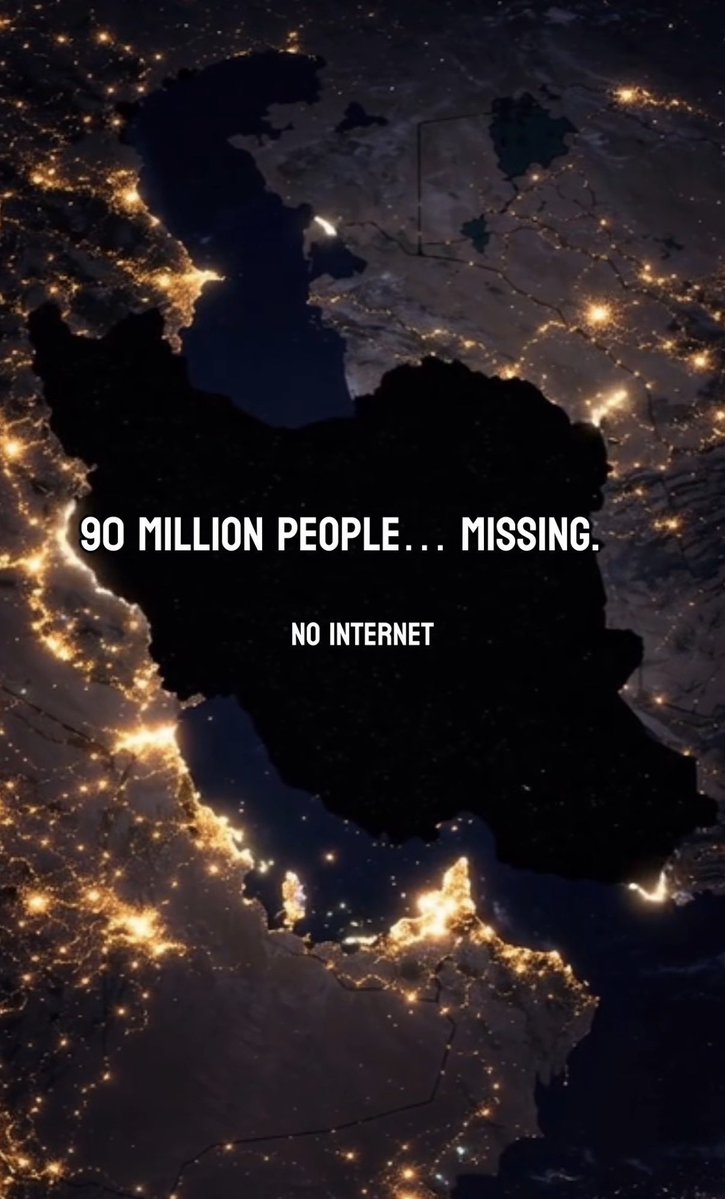 Iran’s regime has shut down internet access for over 27 days to silence protests and hide its brutal crackdown. People’s voices are cut off from the world. This is not control, it’s repression. The world must not stay silent.

#DigitalBlackOutIran