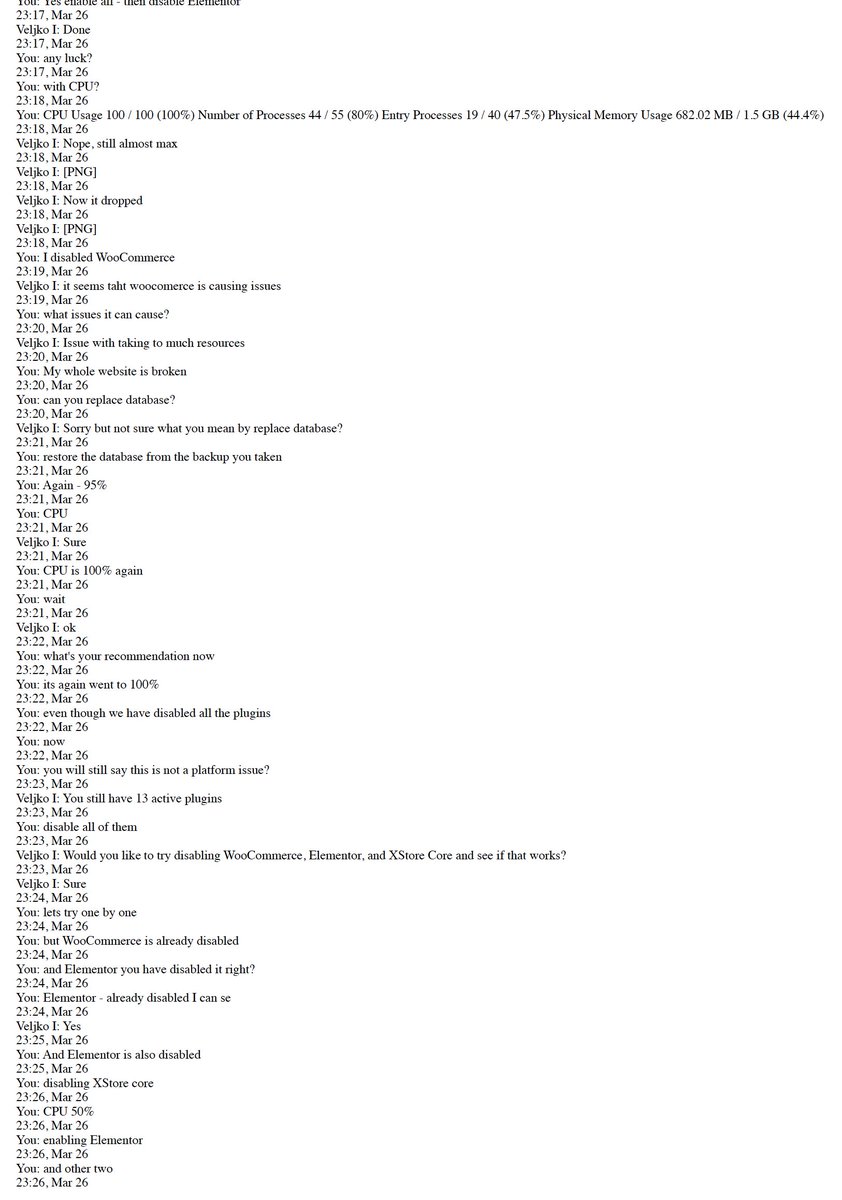 vyasamit2007's tweet image. Hey @GoDaddy @GoDaddyHelp, this is unacceptable. I contacted support for a CPU usage issue,&amp;amp; your rep managed to break my entire site and then ghosted the chat. 😡My business is offline and your "support" just made it worse. I need this escalated #GoDaddy #WebHosting #BadService