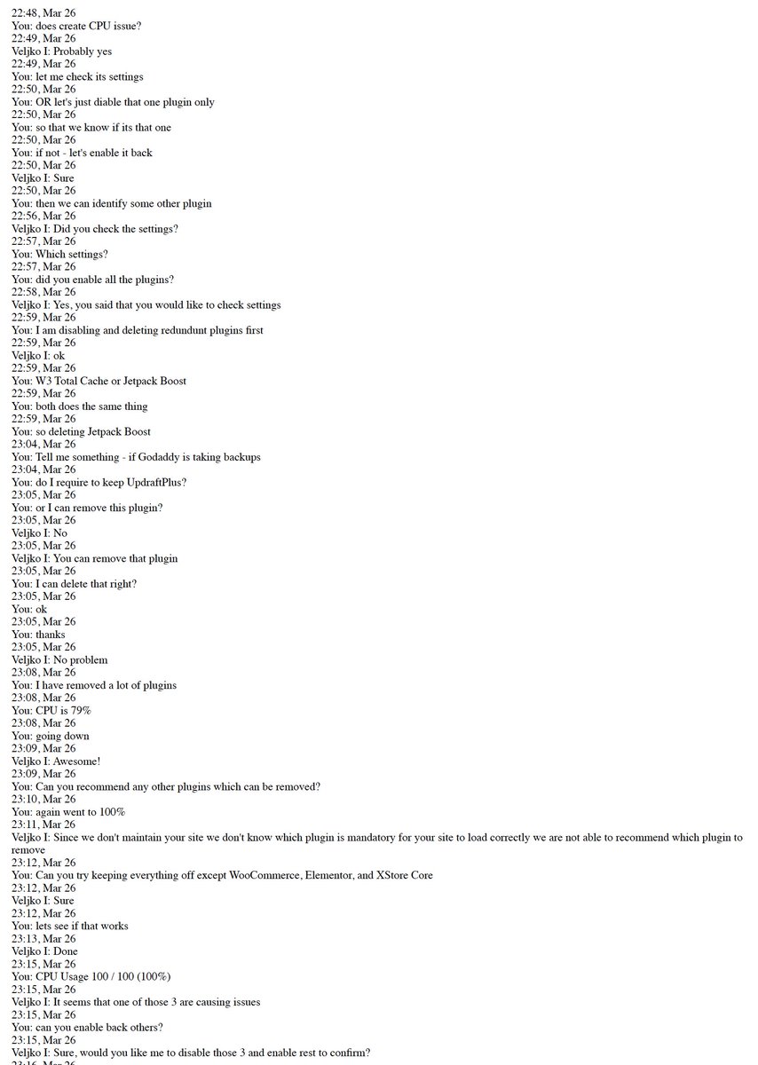 vyasamit2007's tweet image. Hey @GoDaddy @GoDaddyHelp, this is unacceptable. I contacted support for a CPU usage issue,&amp;amp; your rep managed to break my entire site and then ghosted the chat. 😡My business is offline and your "support" just made it worse. I need this escalated #GoDaddy #WebHosting #BadService