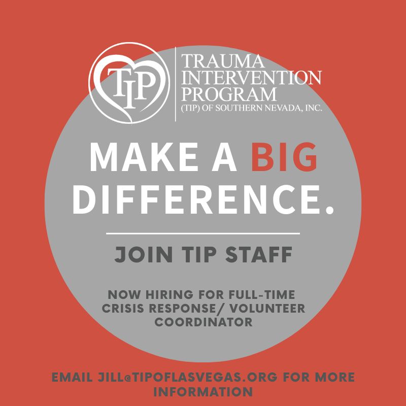 tipoflasvegas's tweet photo. 🌟 TIP of Southern Nevada is Hiring! 🌟
We’re looking for a compassionate, organized, community‑driven Crisis Response / Volunteer Coordinator to join our team. This full-time role supports our incredible volunteers and helps ensure no one in our community faces tragedy alone. https://t.co/NtvAhUeMP9
