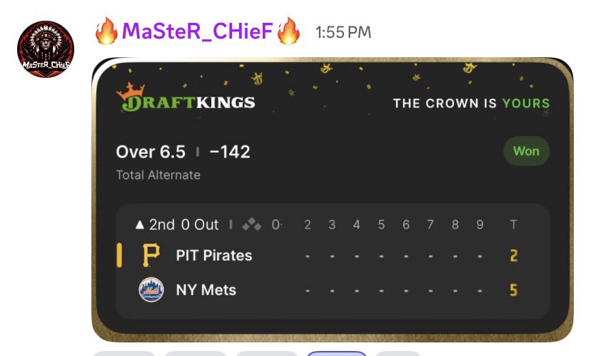 LUCKYDARTKING's tweet photo. An early win from the team already!!! #mlb #sportsbetting #Gambling𝕏 #sports #money #news #winner get to playmaker picks now!!! Links in my profile!!! It’s fucking free! Let’s make money! https://t.co/O0sY8E17mf