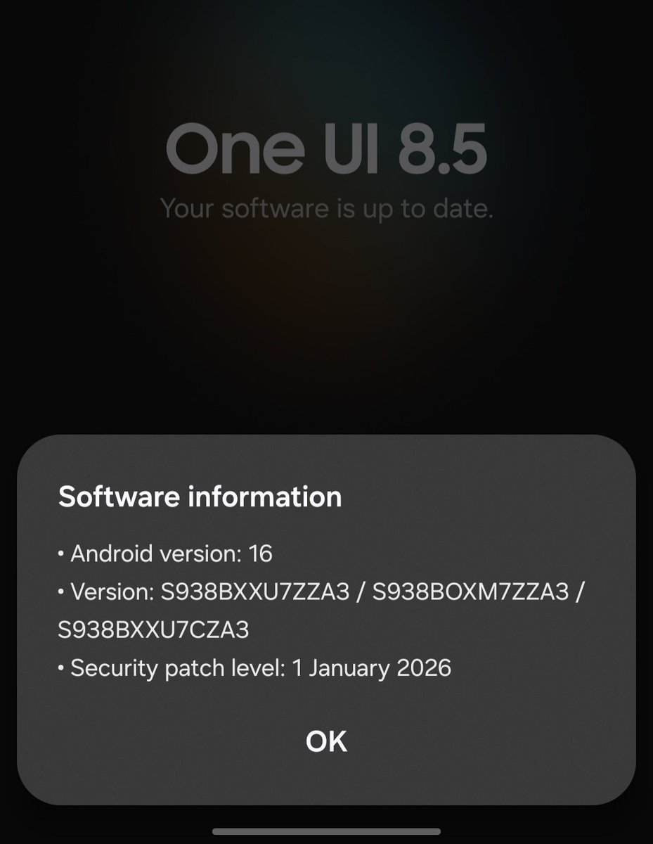 Arun64528502's tweet photo. @tarunvats33 @tarunvats33 please support old beta version only available in my Samsung s25 ultra till now January update only available https://t.co/M3FPv503BY